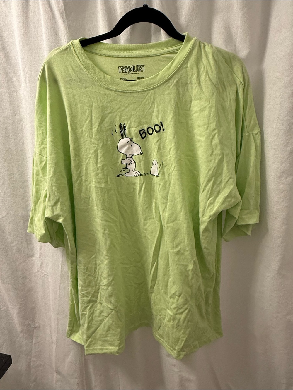 Peanuts Snoopy 'Boo!' Graphic Tee - Light Green